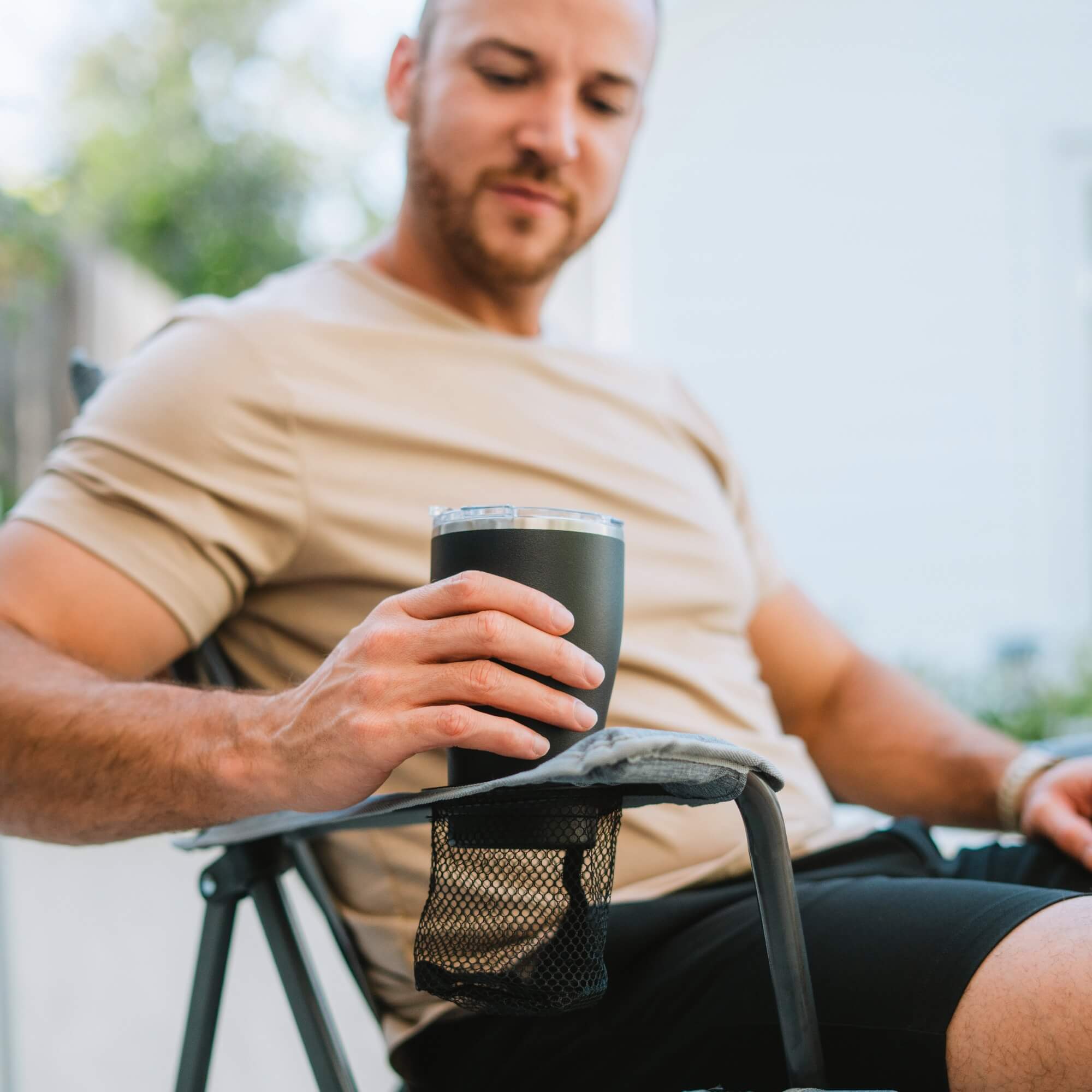Micro-Folding Comfort Quad Chair - Choice 989 - Premium Slim-Fold Compact Chair with Messenger Bag Detail