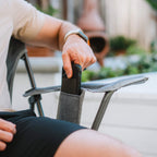 Micro-Folding Comfort Quad Chair - Choice 989 - Premium Slim-Fold Compact Chair with Messenger Bag Detail