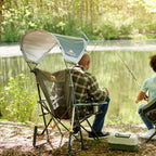 Luxury Camp SunShade Rocker - Choice 550 - RoadTrip Rocker Smooth Motion Camp Chair Detail