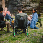 Premium All-Weather Adjustable Rocker - Choice 573 - Heavy-Duty Kickback Rocker with Beverage Holder Detail