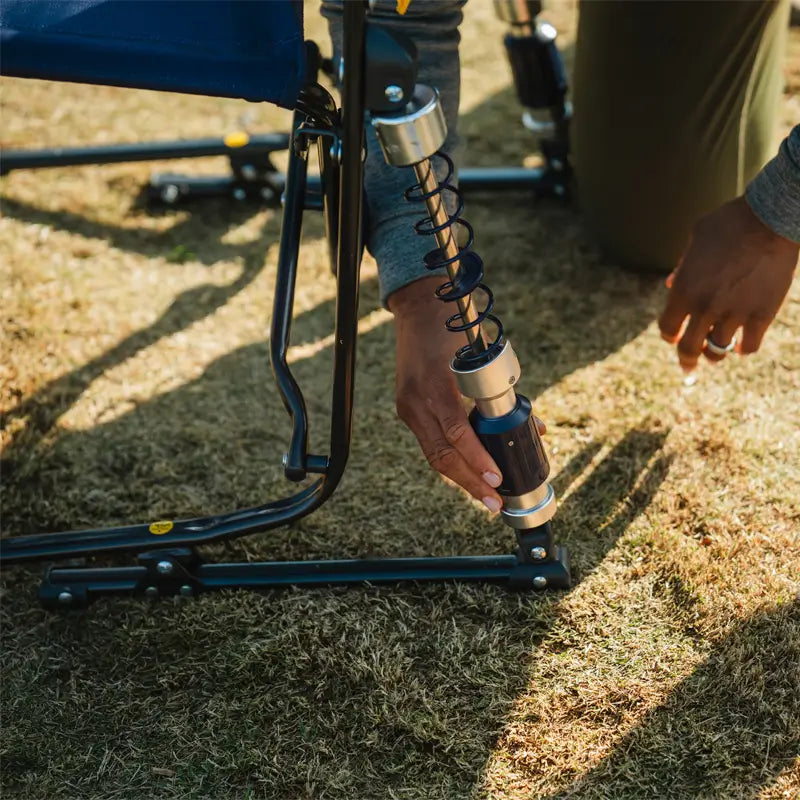 Premium All-Weather Adjustable Rocker - Choice 573 - Heavy-Duty Kickback Rocker with Beverage Holder Detail