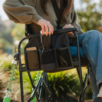 Premium All-Weather Adjustable Rocker - Choice 573 - Heavy-Duty Kickback Rocker with Beverage Holder Detail