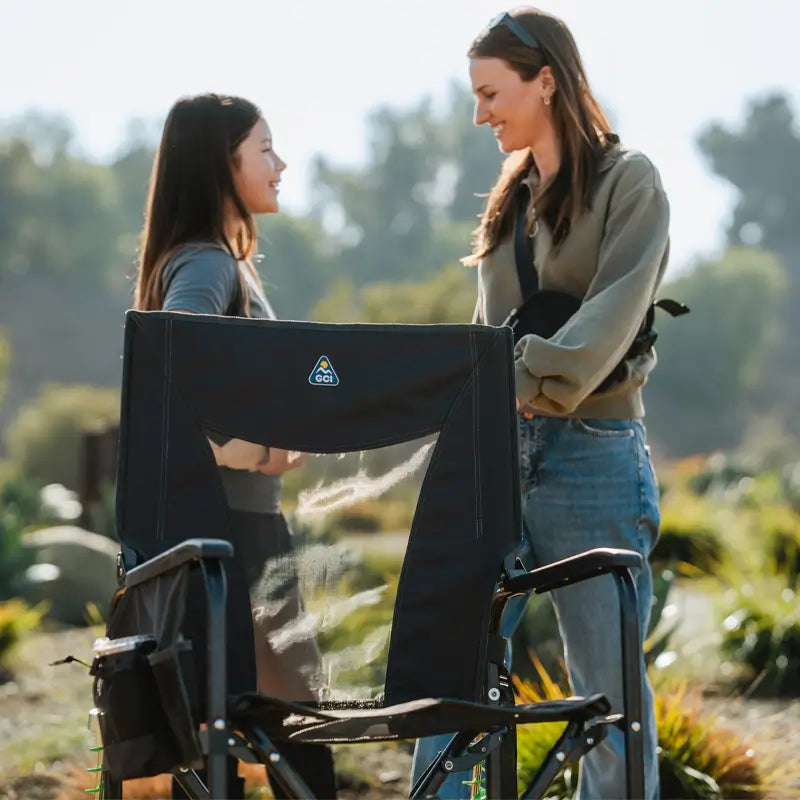 Premium All-Weather Adjustable Rocker - Choice 573 - Heavy-Duty Kickback Rocker with Beverage Holder Detail