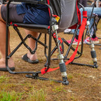 Premium All-Weather Adjustable Rocker - Choice 573 - Heavy-Duty Kickback Rocker with Beverage Holder Detail