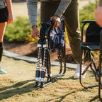 Premium All-Weather Adjustable Rocker - Choice 573 - Heavy-Duty Kickback Rocker with Beverage Holder Detail