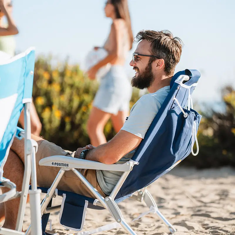 Backpack Travel Backpack Beach Chair - Choice 709 - Portable Heavy-Duty Low Boy Chair for Ocean Side Detail