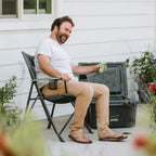 Micro-Folding Comfort Quad Chair - Choice 989 - Premium Slim-Fold Compact Chair with Messenger Bag Detail