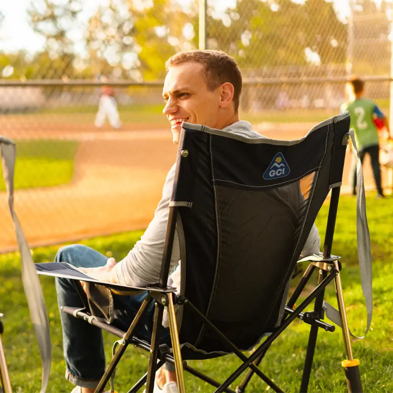 Patented Spring-Action Comfort Pro Rocker - Choice 375 - RoadTrip Rocker Smooth Motion Camp Chair Detail