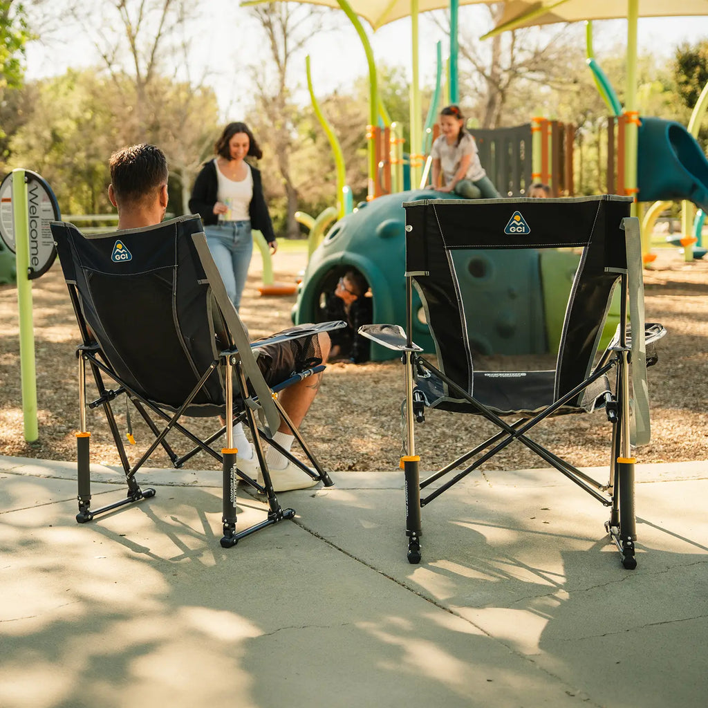 Patented Spring-Action Comfort Pro Rocker - Choice 375 - RoadTrip Rocker Smooth Motion Camp Chair Detail