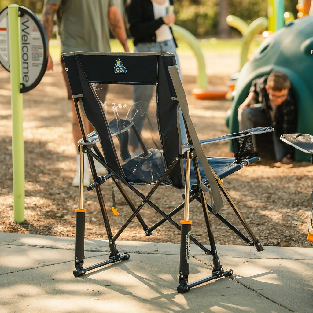 Patented Spring-Action Comfort Pro Rocker - Choice 375 - RoadTrip Rocker Smooth Motion Camp Chair Detail