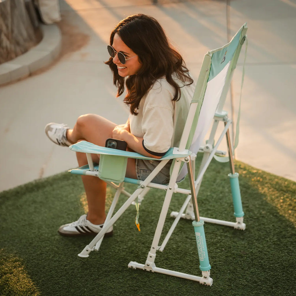 Patented Spring-Action Comfort Pro Rocker - Choice 375 - RoadTrip Rocker Smooth Motion Camp Chair Detail