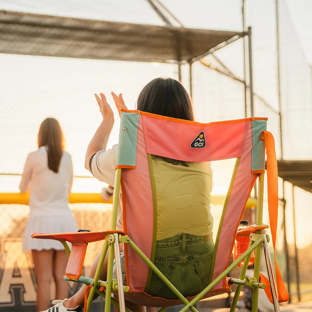 Patented Spring-Action Comfort Pro Rocker - Choice 375 - RoadTrip Rocker Smooth Motion Camp Chair Detail
