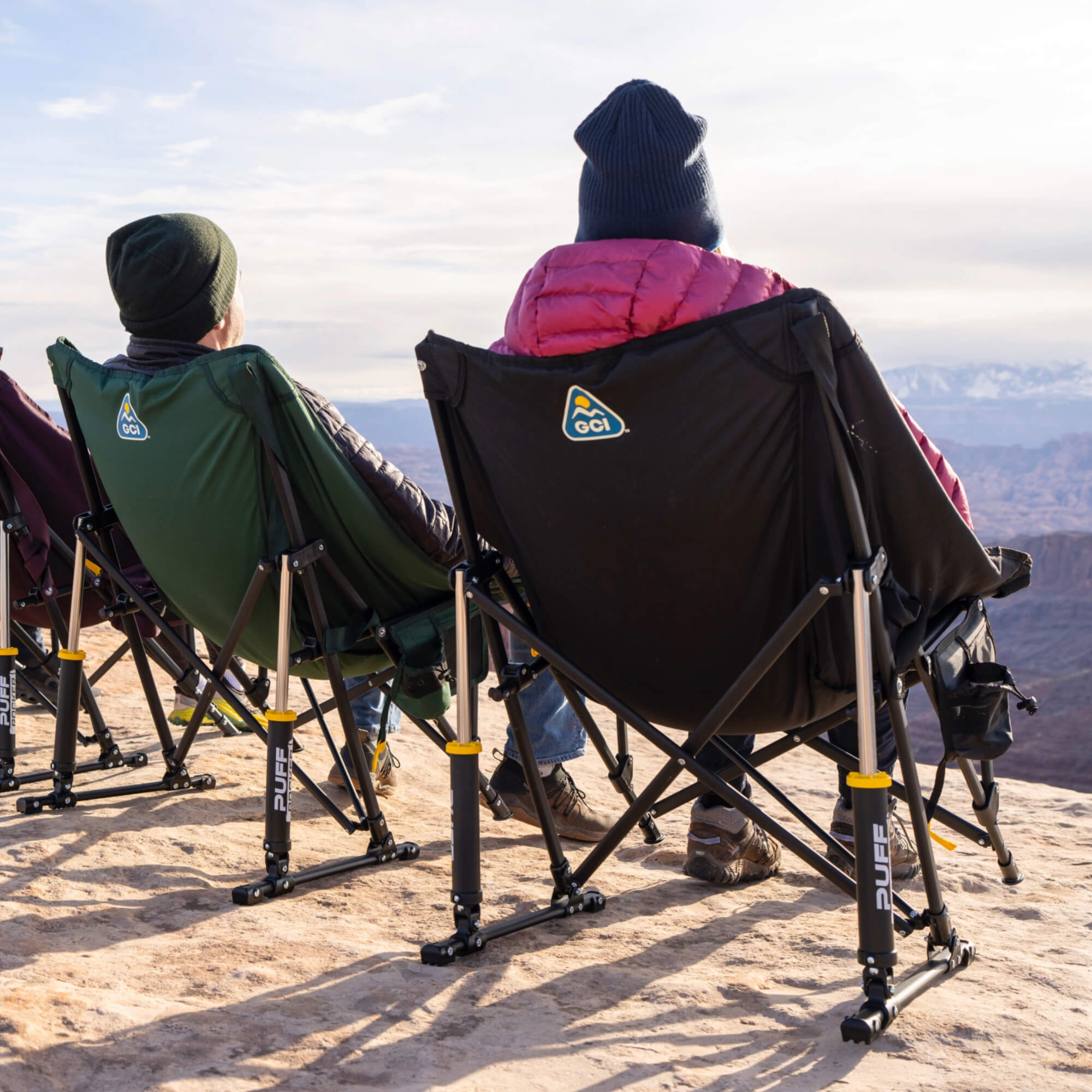 Premium All-Weather Puff Rocker - Choice 731 - RoadTrip Rocker Smooth Motion Camp Chair Detail