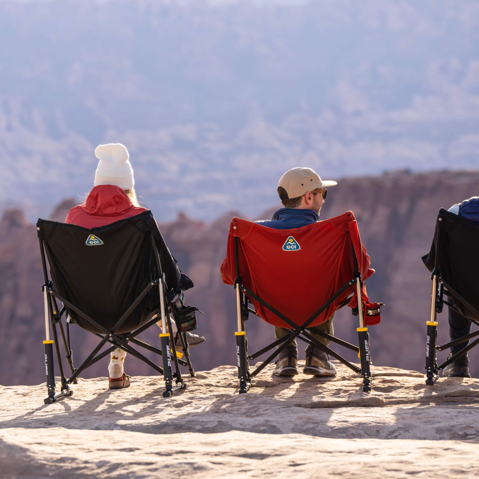 Premium All-Weather Puff Rocker - Choice 731 - RoadTrip Rocker Smooth Motion Camp Chair Detail