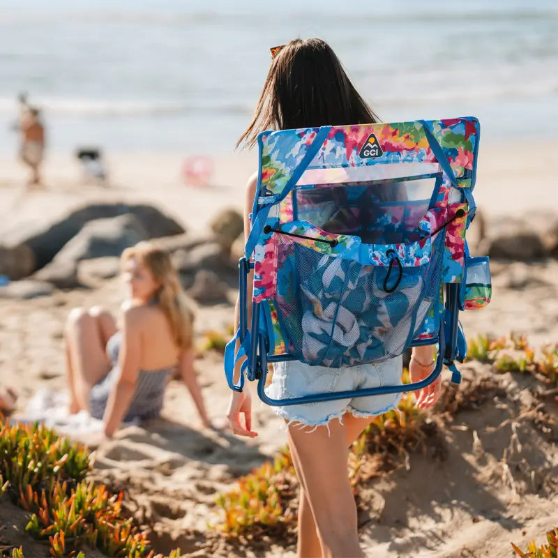 Backpack Travel Everywhere Chair 2 - Choice 656 - Multi-Position Outdoor Beach Chair with Pillow Detail