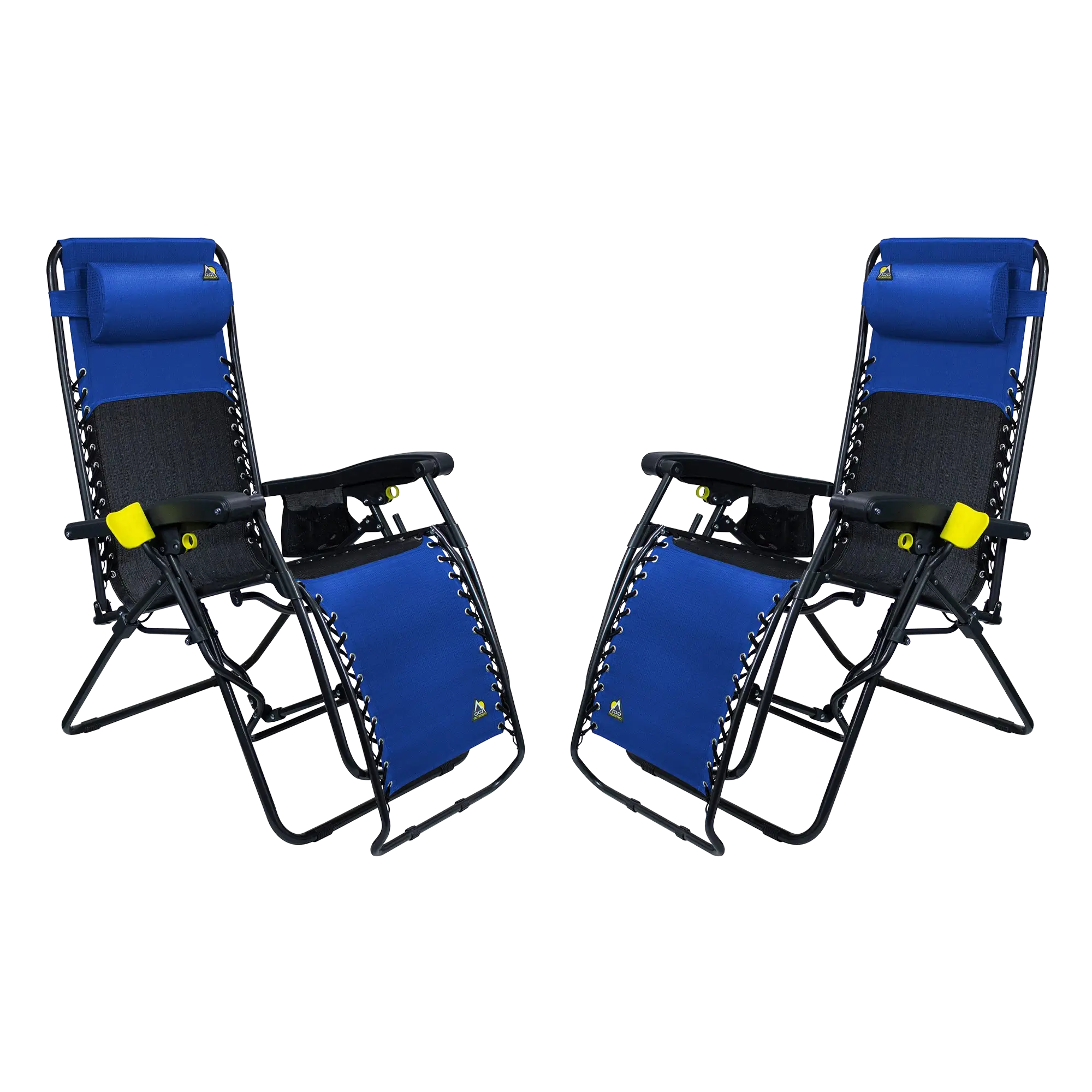 Backpack Travel Freeform Zero Gravity Lounger Bundle - Choice 507 - Low-Profile Reclining Beach Chair with Backpack Straps - Royal Blue