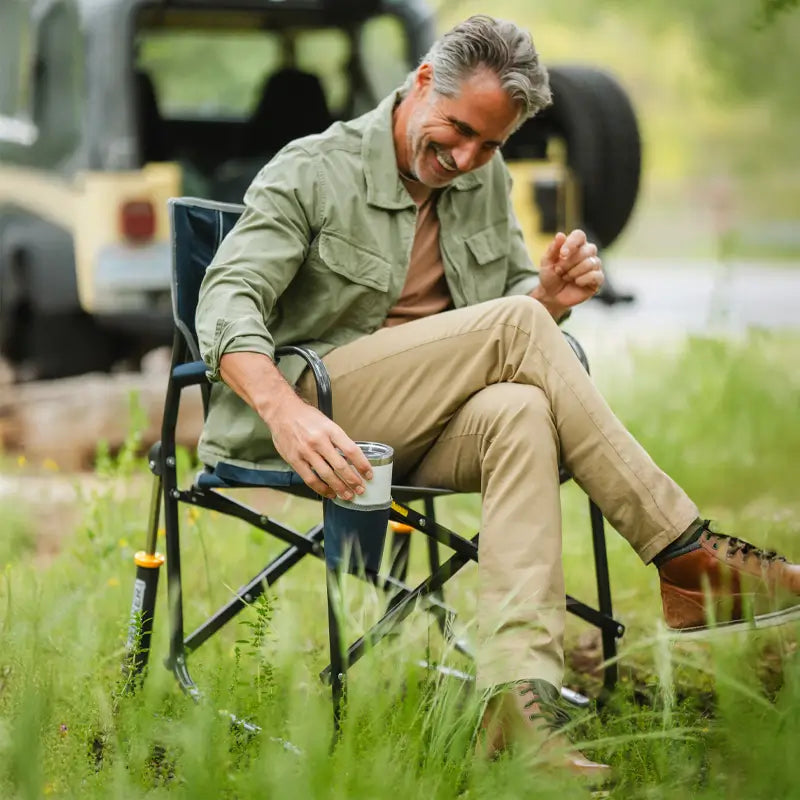 Heavy-Duty Freestyle Freestyle Rocker - Choice 711 - Heavy-Duty Kickback Rocker with Beverage Holder Detail