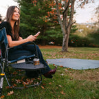 Luxury Camp Freestyle Rocker with Side Table - Choice 853 - Patented Spring-Action Rocking Chair for Camping Detail