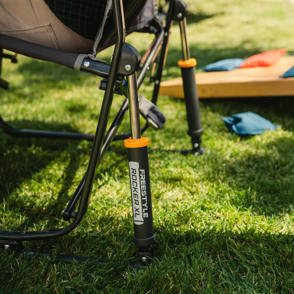 Patented Spring-Action Freestyle Rocker XL with Side Table - Choice 836 - Freestyle Rocker Portable Outdoor Folding Chair Detail