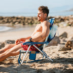 Backpack Travel Backpack Beach Chair - Choice 709 - Portable Heavy-Duty Low Boy Chair for Ocean Side Detail