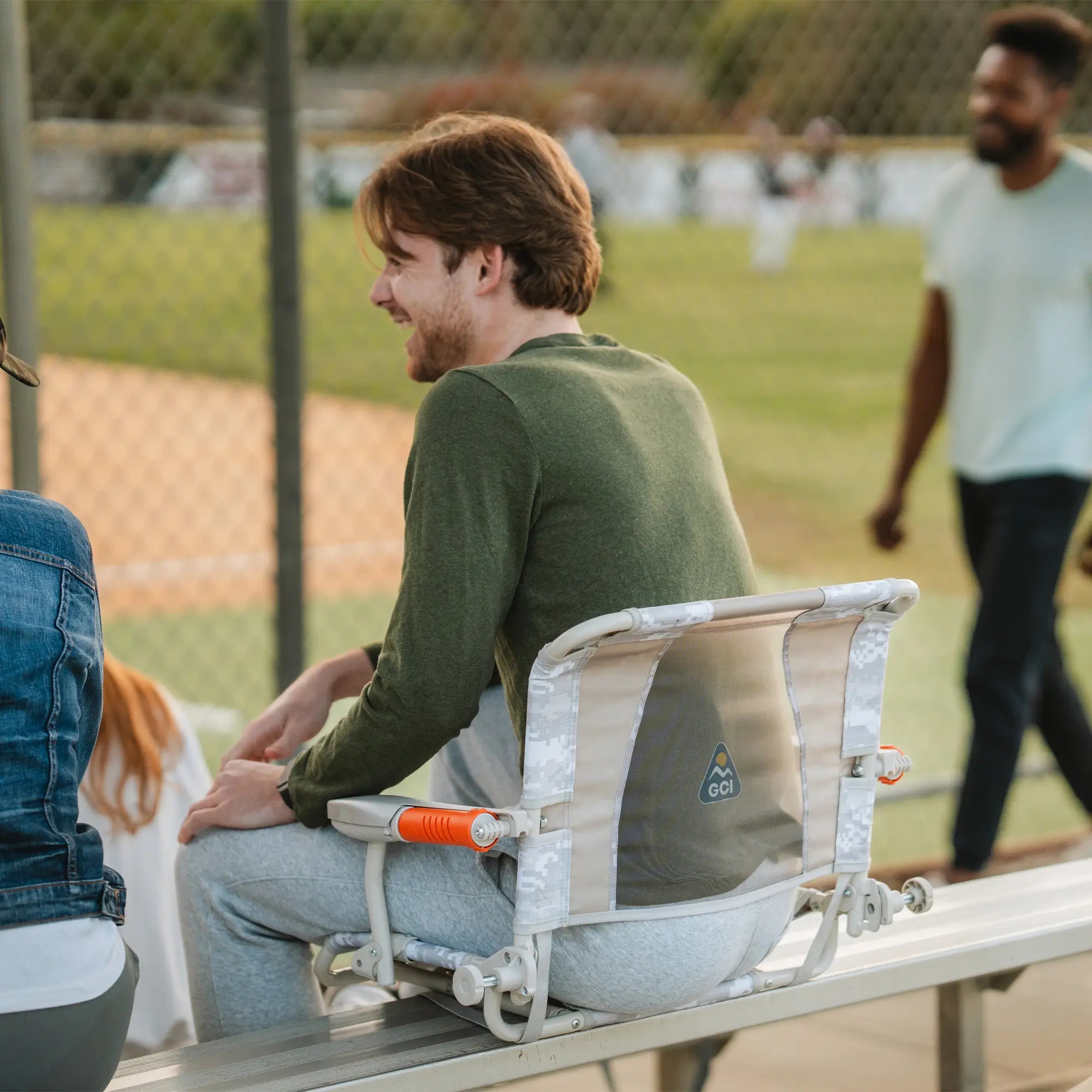 Patented Spring-Action Stadium Rock-Cliner - Choice 540 - Heavy-Duty Kickback Rocker with Beverage Holder Detail