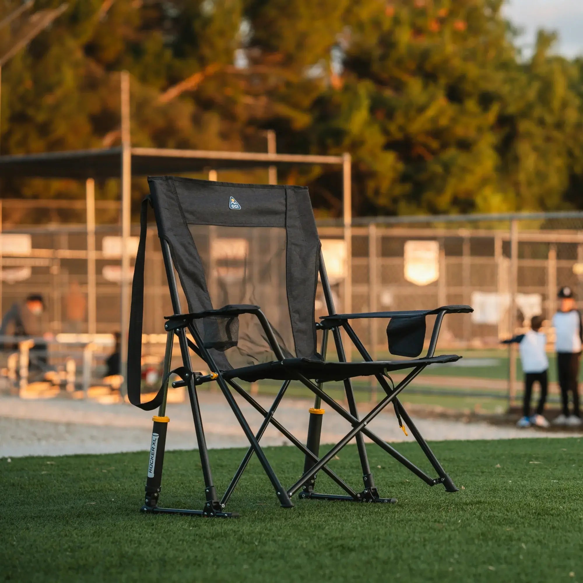Heavy-Duty Freestyle Comfort Pro Rocker XL - Choice 107 - Patented Spring-Action Rocking Chair for Camping Detail