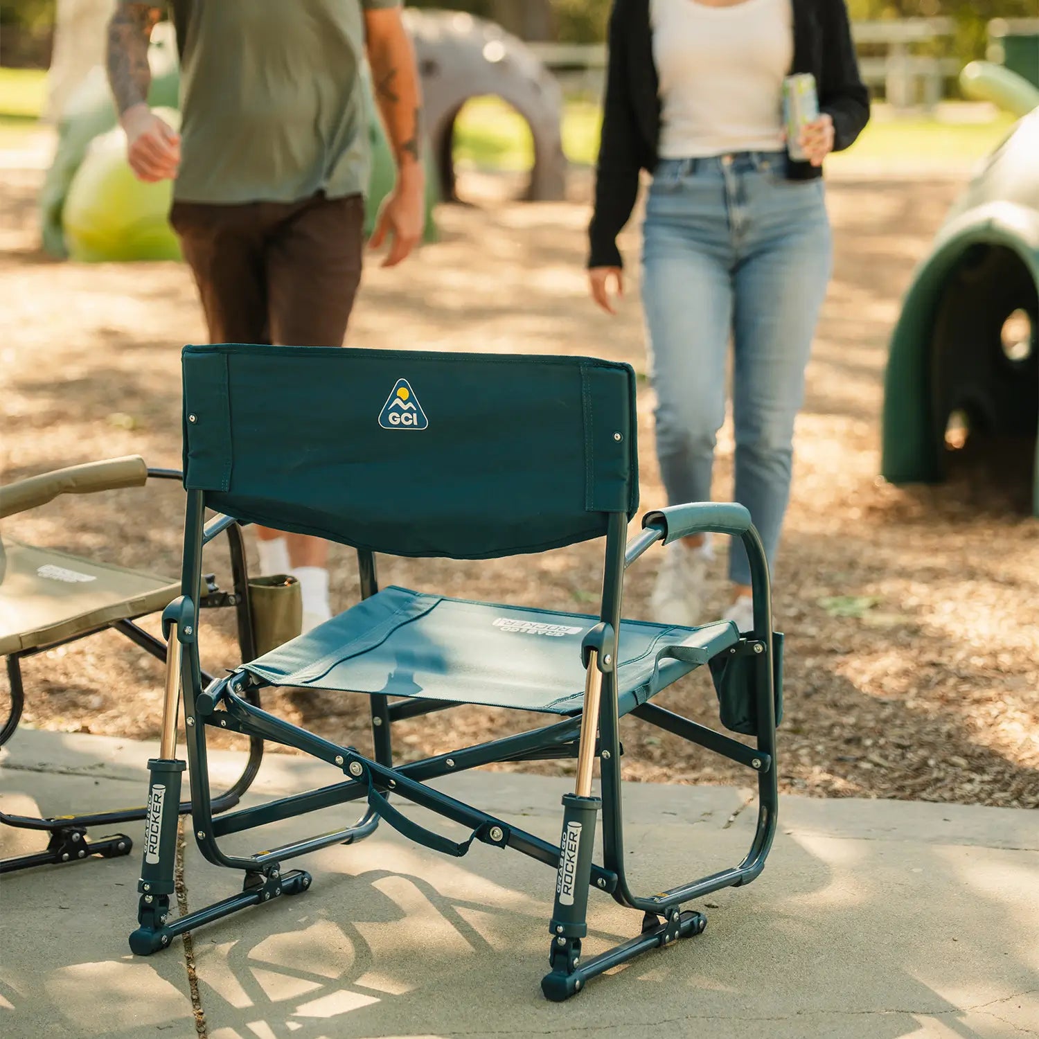 Patented Spring-Action Grab & Go Rocker - Choice 551 - RoadTrip Rocker Smooth Motion Camp Chair Detail