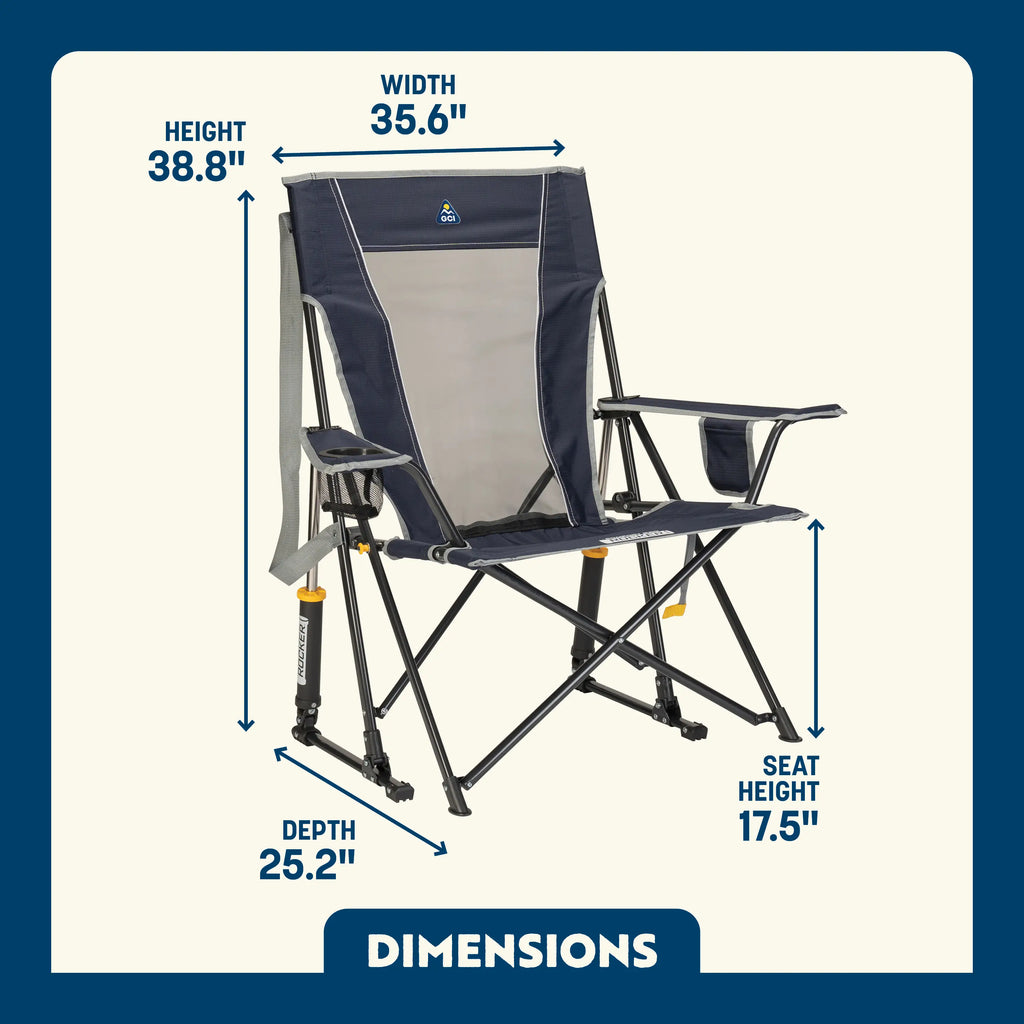 Patented Spring-Action Comfort Pro Rocker - Choice 375 - RoadTrip Rocker Smooth Motion Camp Chair Detail