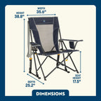 Patented Spring-Action Comfort Pro Rocker - Choice 375 - RoadTrip Rocker Smooth Motion Camp Chair Detail