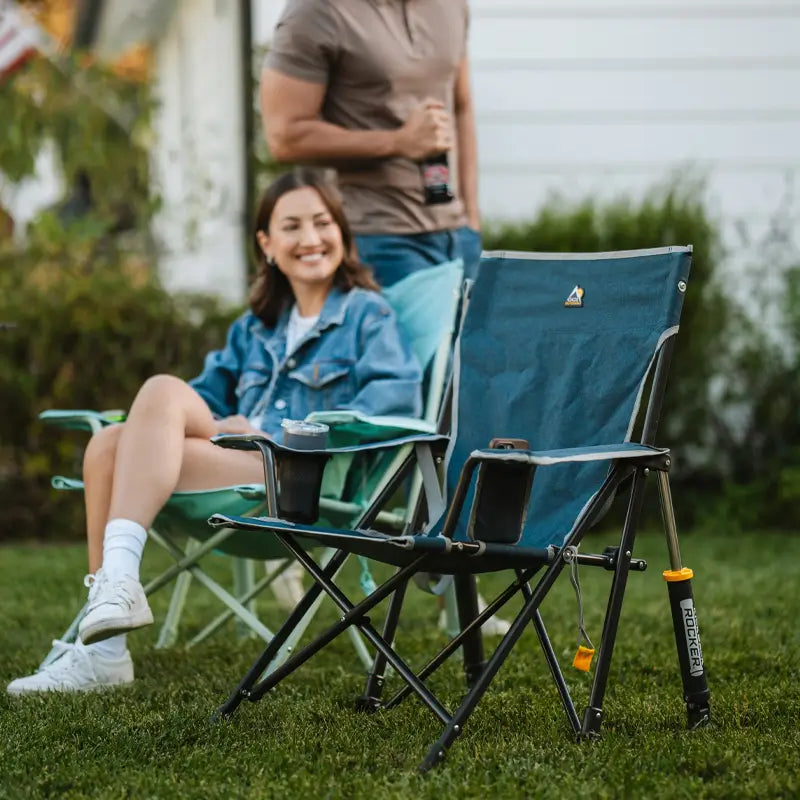 Luxury Camp Kickback Rocker - Choice 345 - Freestyle Rocker Portable Outdoor Folding Chair Detail