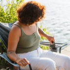 Luxury Camp Kickback Rocker - Choice 345 - Freestyle Rocker Portable Outdoor Folding Chair Detail
