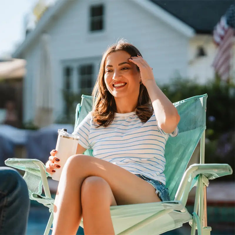Luxury Camp Kickback Rocker - Choice 345 - Freestyle Rocker Portable Outdoor Folding Chair Detail