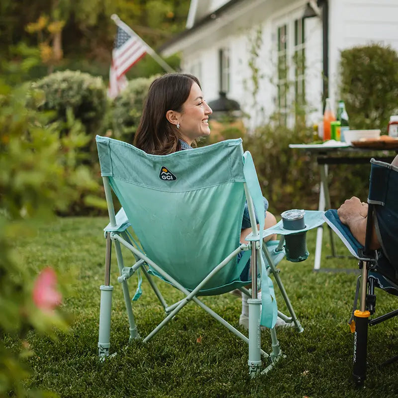 Luxury Camp Kickback Rocker - Choice 345 - Freestyle Rocker Portable Outdoor Folding Chair Detail