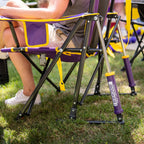 Luxury Camp College Comfort Pro Rocker - LSU Tigers - Choice 880 - Freestyle Rocker Portable Outdoor Folding Chair Detail