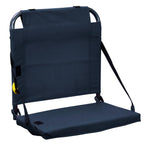 Bleacher-Friendly BleacherBack - Choice 696 - Grandstand Cushion Seat with Secure Under-Bench Hooks - Navy