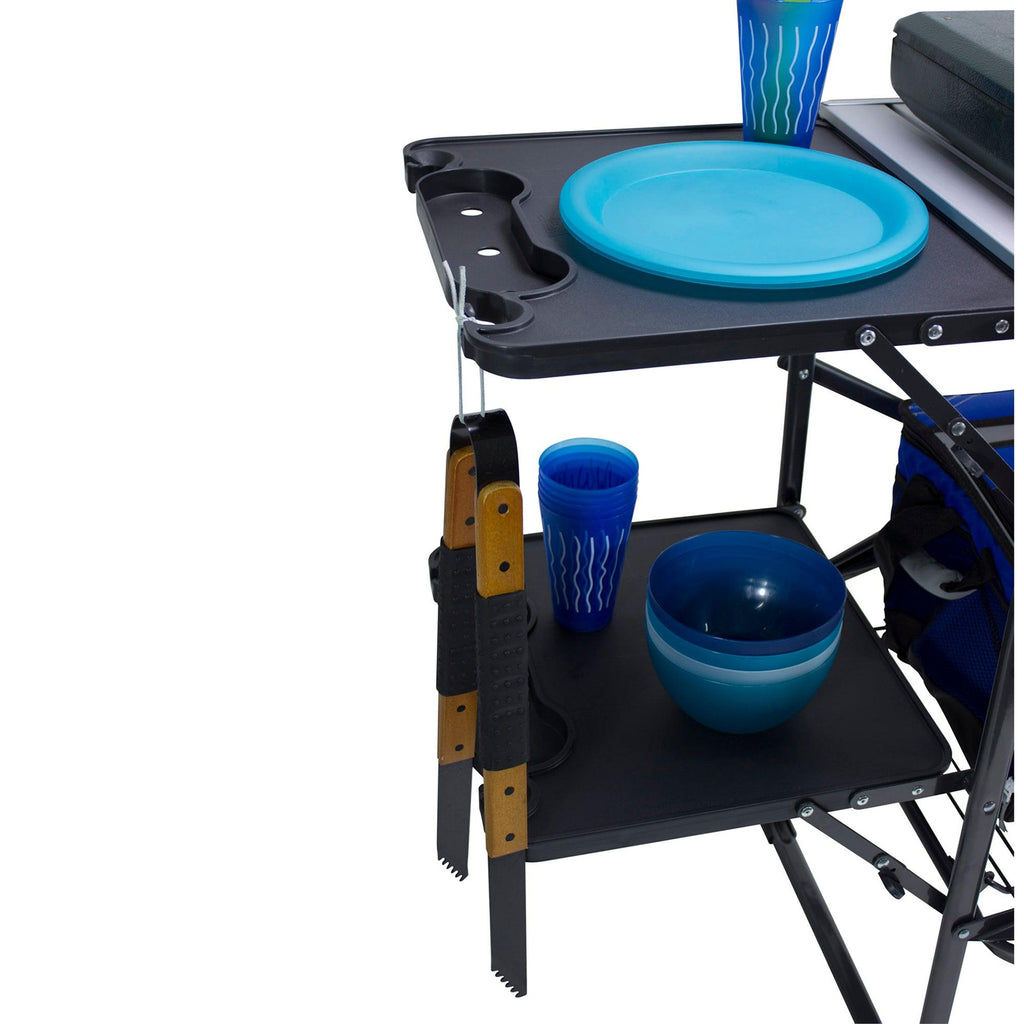 Portable Culinary Slim-Fold Cook Station - Choice 575 - Heat-Resistant Over-Fire Grill Rack for Camping Detail
