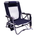 Lightweight Messenger Bi-Fold Slim Event Chair - Choice 334 - Pico Compact Folding Camp Chair with Carry Bag - Indigo