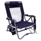 Lightweight Messenger Bi-Fold Slim Event Chair - Choice 334 - Pico Compact Folding Camp Chair with Carry Bag - Indigo