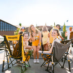 Premium All-Weather College Comfort Pro Rocker - Iowa Hawkeyes - Choice 249 - Patented Spring-Action Rocking Chair for Camping Detail
