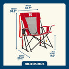 Patented Spring-Action College Comfort Pro Rocker - Nebraska Cornhuskers - Choice 161 - Freestyle Rocker Portable Outdoor Folding Chair Detail