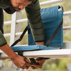 Bleacher-Friendly BleacherBack - Choice 696 - Grandstand Cushion Seat with Secure Under-Bench Hooks Detail