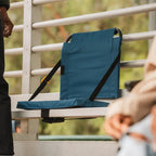 Bleacher-Friendly BleacherBack - Choice 696 - Grandstand Cushion Seat with Secure Under-Bench Hooks Detail