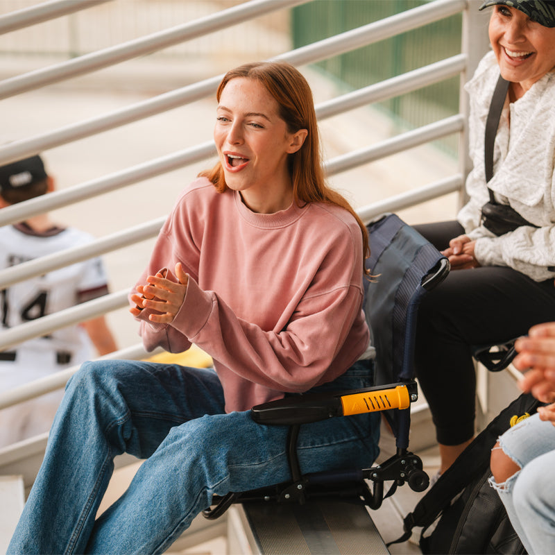 Patented Spring-Action Stadium Rock-Cliner - Choice 540 - Heavy-Duty Kickback Rocker with Beverage Holder Detail