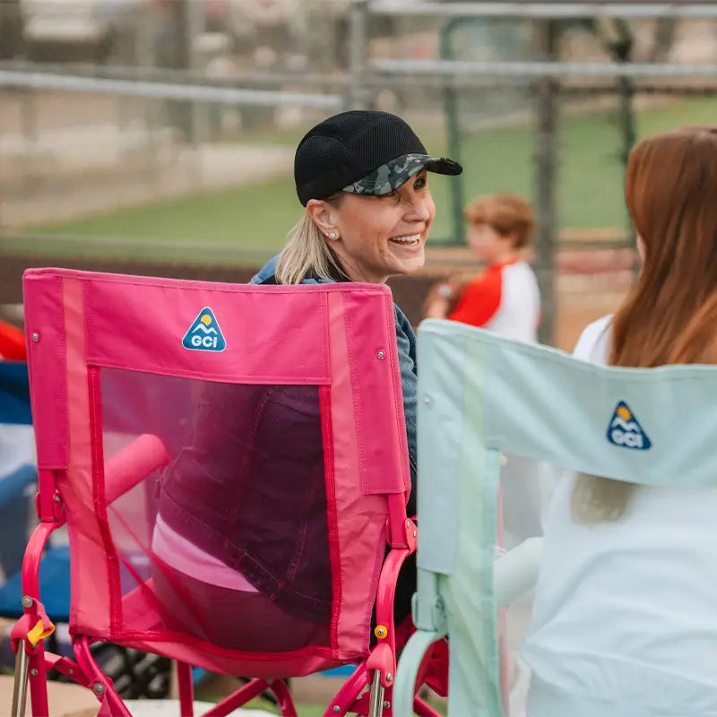 Smooth Motion Stowaway Rocker - Choice 794 - Patented Spring-Action Rocking Chair for Camping Detail