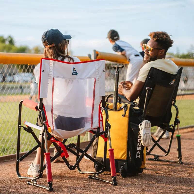 Smooth Motion Stowaway Rocker - Choice 794 - Patented Spring-Action Rocking Chair for Camping Detail