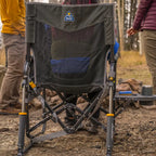 Patented Spring-Action Stowaway Rocker with Side Table - Choice 253 - Heavy-Duty Kickback Rocker with Beverage Holder Detail