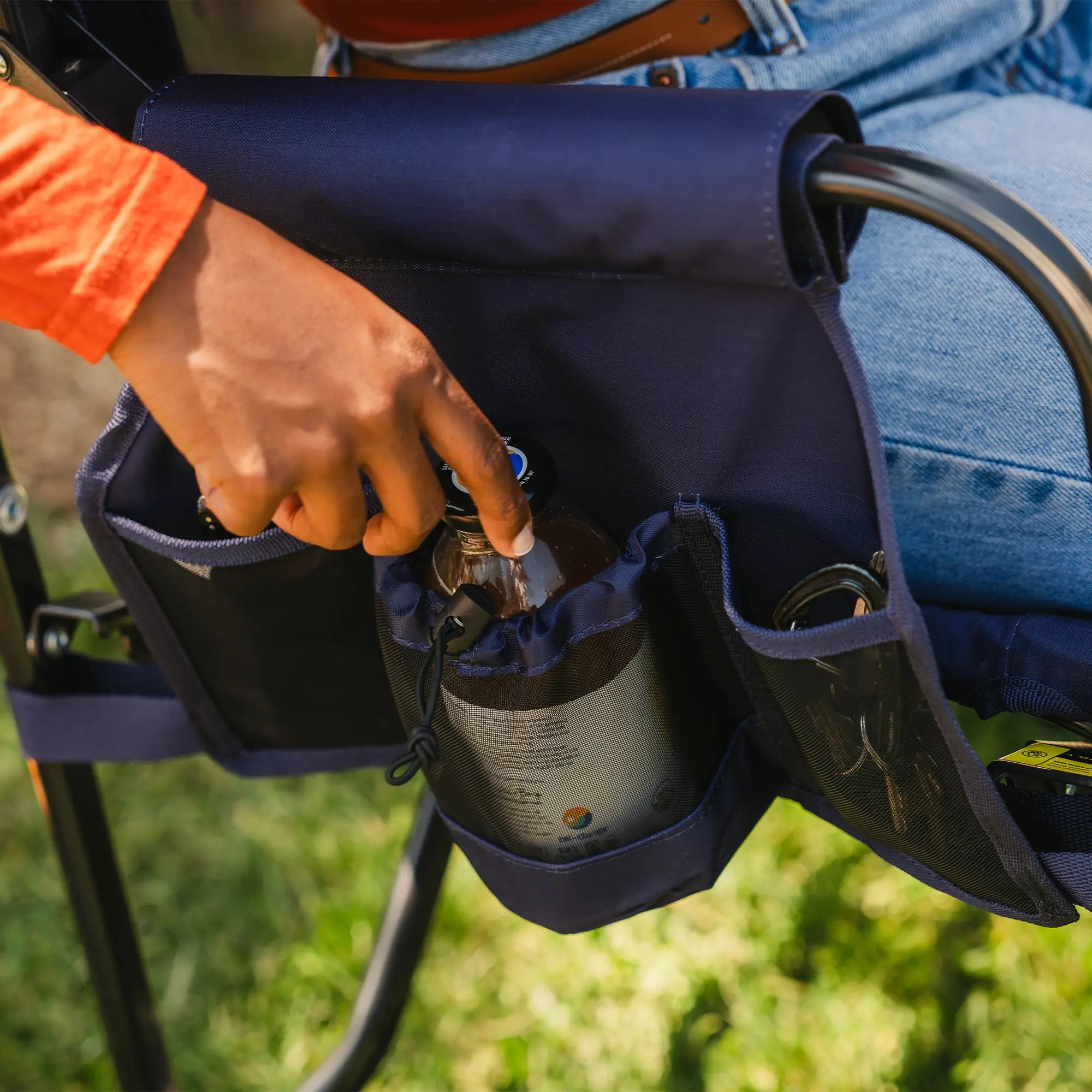 Smooth Motion Stowaway Rocker - Choice 794 - Patented Spring-Action Rocking Chair for Camping Detail