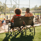 Luxury Camp Tandem Rocker - Choice 227 - Heavy-Duty Kickback Rocker with Beverage Holder Detail