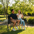 Luxury Camp Tandem Rocker - Choice 227 - Heavy-Duty Kickback Rocker with Beverage Holder Detail