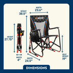 Premium All-Weather Adjustable Rocker - NASCAR - Choice 899 - Heavy-Duty Kickback Rocker with Beverage Holder Detail
